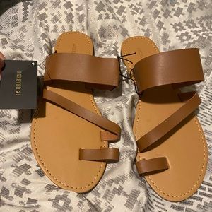 New brown sandals